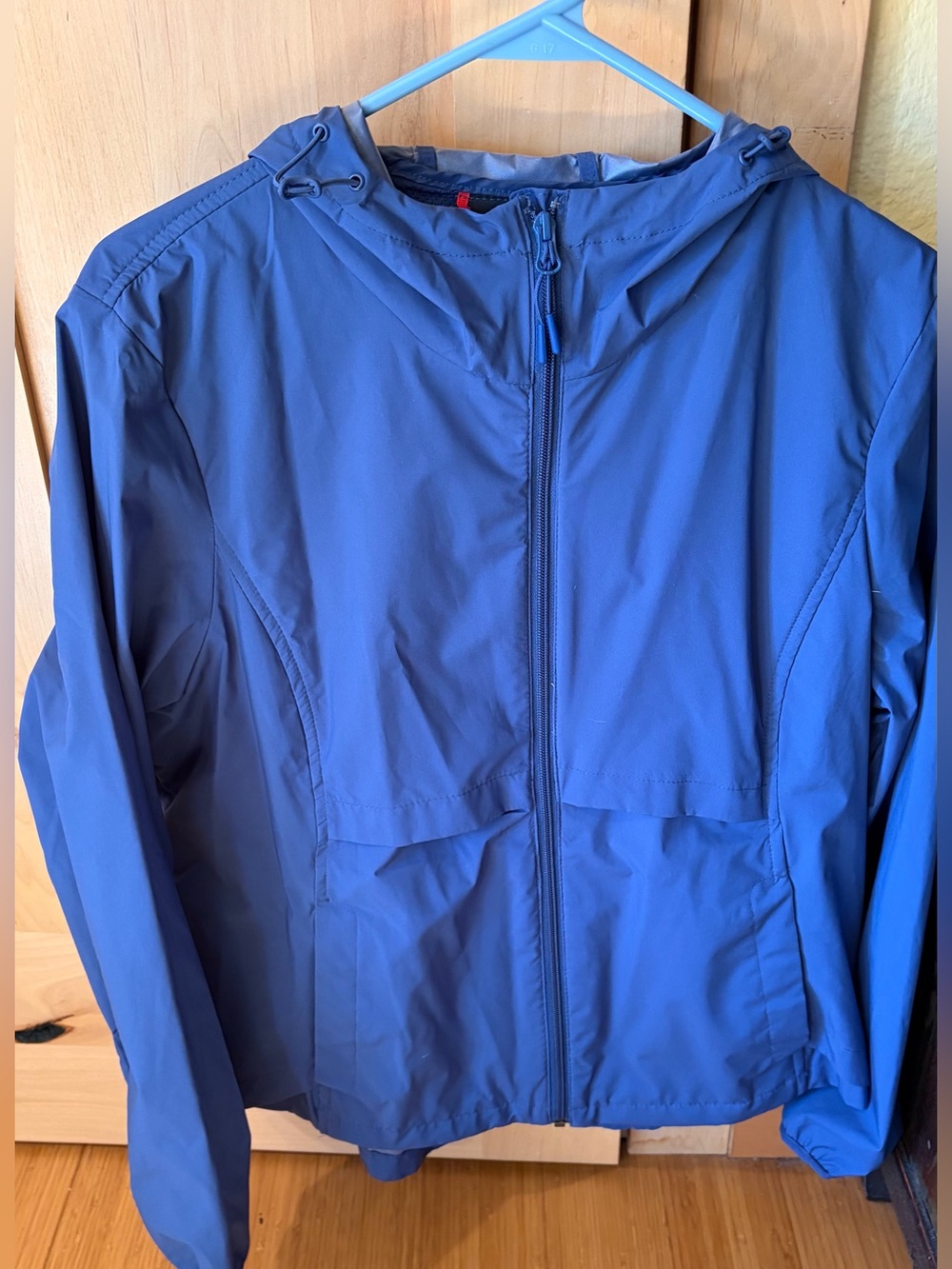Women Gerry hooded rain jacket blue L